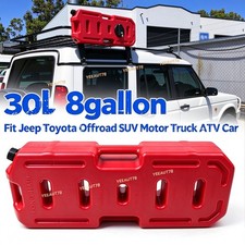 8 Gallon 30L Fuel Tank Pack Gas Can Spare Container w/Spout Red Off-Road 4WD ATV picture