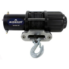 Viper Midnight 4500 lb ATV UTV Winch Kit with 50 feet BLACK Synthetic Rope picture