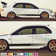 Decal Stripes for Mitsubishi Lancer Evolution 7 8 9 Spoiler Lip skirt 2003 2007 picture