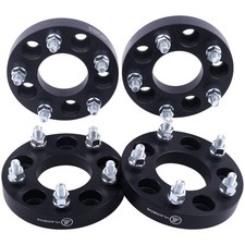 VLAOSCHI 4X Black 5x4.5 to 5x4.75 Wheel Adapters 1 Inch with 1/2