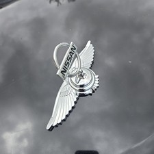 Chrome Wing Hood Ornament Emblem ABS Metal Logo Decorative Badge Nissan  picture