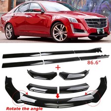 For Cadillac CTS V Coupe Front Bumper Lip Splitter Spoiler Side Skirts Gloss BK picture
