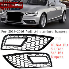 Pair Honeycomb Style Fog Light Cover For 2013-2016 Audi A4 B8.5 standard bumpers picture