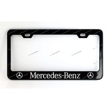 Mercedes-Benz Black Metal Custom Made License Plate Frame +Screw Caps picture