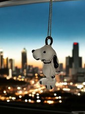 New Snoopy Hand-Glass Figurine Rear-view Mirror Car Accessories picture