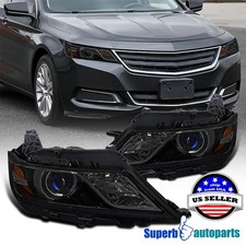 Smoke Black Projector Headlights for 2014-2020 Chevy Impala Halogen Lamp picture
