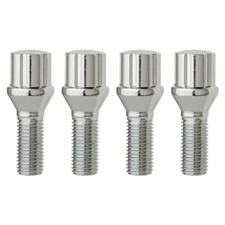 Chrome M12x1.25 Lug Bolts | Aftermarket Wheels | Spline | 27mm | Pack of 4 picture