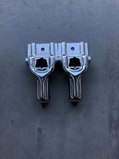 (2pc) Chrome Radiator Hold Downs & Rubber Isolators 86-93 Mustang picture
