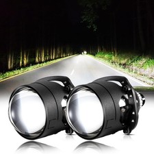 AUXBEAM 2.5inch Projector LED Fog Lights White Hi/Low Beam Bumper Driving Lamps picture