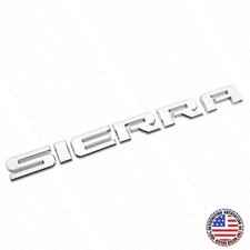 GMC 07-20 Sierra OEM Chrome Front Door / Tailgate Badge Logo EmblemNameplate  picture
