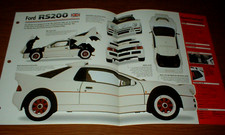 1986 FORD RS200 ORIGINAL IMP BROCHURE SPECS INFO 86 RS 200 EVO 1984 GROUP B picture