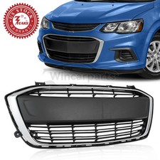 For Chevrolet Sonic LS/LT 2017-2020 Front Bumper Lower Grille Black+Chrome Trim picture