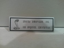 NOS OEM 1967 Shelby 2-Line Scuff Plate Label Part # S7MS-6310130-A  Never Used picture