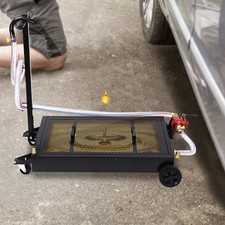 15 Gallon Oil Drain Tank Oil Drain Pan Large Capacity Oil Change Pan Dolly +Pump picture