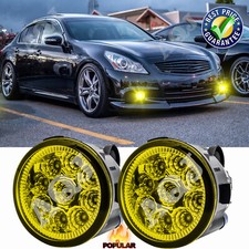 For Infinti G37 2010-2013 Sedan Clear Lens Pair Bumper Yellow Fog Lights Front picture