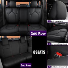 For 2020-2023 Toyota Highlander Full Set Protector Leather seat covers 8 Seat picture