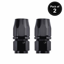 2Pcs 10AN Straight Swivel Hose End Fitting For CPE Oil Fuel Line Aluminum Black picture