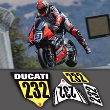 trackday  race numberplate set made to fit a ducati V4 2020 2021 2022 2023 2024 picture