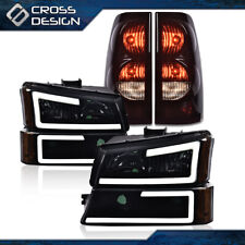 FIT FOR 03-07 SILVERADO LED DRL HEADLIGHT BUMPER LAMPS TAIL LIGHTS New picture