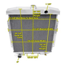 ER Champion 4 Row Radiator for 1955 1956 Ford Mainline 