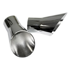 Exhaust Tail Pipe Chrome Trumpet Tips 1969-72 Oldsmobile 442 Cutlass 2pc picture
