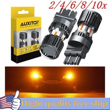 AUXITO Yellow Amber 3456 3157 LED Turn Signal Parking Light Corner Bulb 2/4X picture