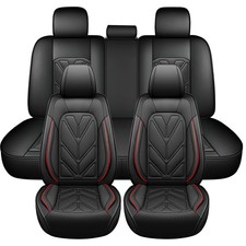 For Toyota RAV4 Full Set Leather Car Seat Cover 5-Seat Front + Rear Protectors picture