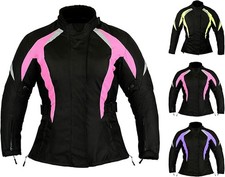 Womens Motorbike Jacket Waterproof CE Armoured For Bikers Coat Cordura Textile picture