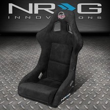 NRG INNOVATIONS FRP-302BK PRISMA 1PC ALCANTARA BUCKET RACING SEAT LARGE SIZE picture