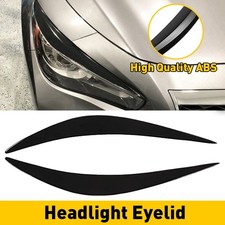 FOR 14-22 INFINITI Q50 GLOSSY BLACK HEADLIGHT COVER EYELID EYEBROW EYE LID BROW picture