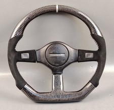 NISSAN CEDRIC Y31 SV TURBO GRAN TURISMO 3 SPOKE REAL CARBON STEERING WHEEL 1990 picture