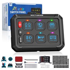 6 Gang ON/OFF Switch Panel Circuit Control Box LED Light Bar Marine Boat Car 12V picture