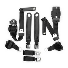 1974-81 Chevrolet Camaro Black Pushbutton Retractable Seat Belt Kit picture