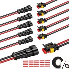 2 Pin Waterproof Connectors 14AWG, 6 Sets 2 Wire Connector 2 (6 Pairs)  picture