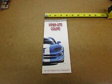 1993 1996 Dodge Viper GTS coupe CONCEPT sales brochure early 6 pg folder picture