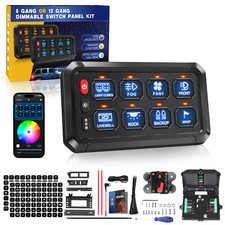 RGB 8 Gang Switch Panel LED Light Bar APP Bluetooth Controller For Polaris RZR picture