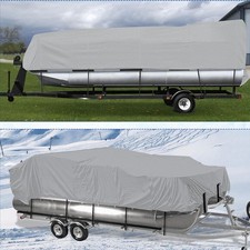 21-24FT Waterproof Boat Cover Trailerable Pontoon Dust Resistant Gray-Color picture