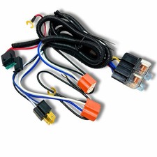 H4 HEADLIGHT 2 HEAD LAMP RELAY SOCKET PLUG WIRING HARNESS FIX DIM LIGHTS picture