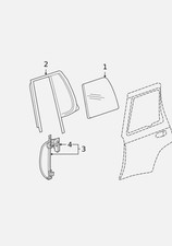 Genuine GM Driver Side Rear Door Stationary Window 15136029 picture