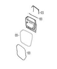 Genuine Mopar Front Door Flush Glass Weatherstrip Right 68417437AA picture