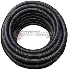 AN20 20AN Black/Blue Nylon Braided Stainless Steel Hose High Quality 20ft Length picture