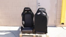 Recaro SR7 Advanced Edition Style Recliner Cloth + Suede Bucket Seats New Set 2 picture