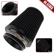 Black High Flow Inlet Dry Air Filter Cold Air Intake Cone Replacement 3