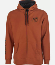 NEW FLY RACING Men's Lite Zip Up Hoodie RUST LARGE 354-0172L picture