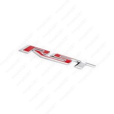1PC Tailgate RST Emblem Fit 2021-2026 Chevy Silverado Badge Chrome red picture