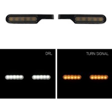 HogWorkz Black LED Handlebar Turn Signals & DRL HW307043 picture