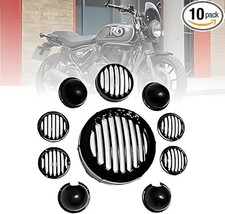 Genuine Hunter 350 Royal-Enfield CNC Metal Headlight Grill Cover Set picture