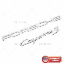 Chrome Look for Cayenne S Letters Rear Badge Emblem Deck Lid 958-559-675-01 picture