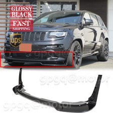 For Jeep Grand Cherokee SRT/SRT8 12-16 V2 Gloss Black Front Bumper Lip W/Winglet picture