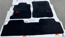 Fits Honda Civic 4dr. Si Sedan Custom Floor Mat Carpet Black 3pcs Black- Red Sİ picture